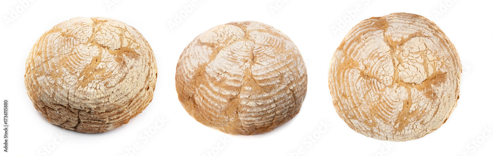 Fototapeta premium freshly baked bread isolated on white background