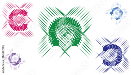 Realistic White BG with color full shaped, Vector Realistic Background with colorful shapes