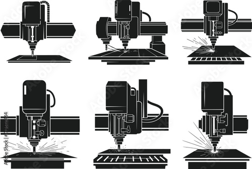 CNC laser cutting machine, metal processing equipment, industrial plasma cutter, precision tool, automated fabrication system
