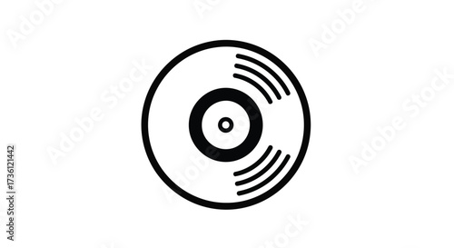 Black and white vinyl record for music lovers