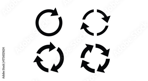 Four circular arrows indicating different types of rotation