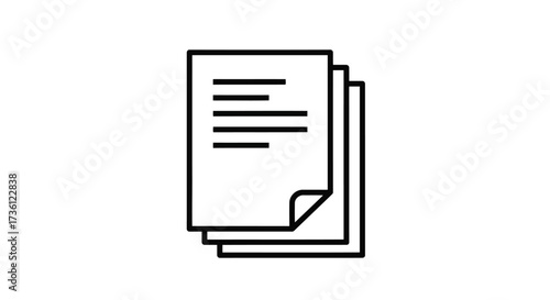 Stack of documents for file management and paperwork