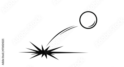 Illustration of a bouncing ball