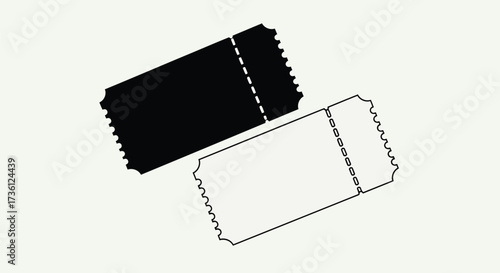 Set of ticket stubs for events