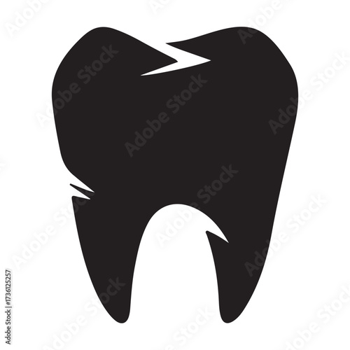 Tooth dental logo design on white background