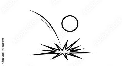 Bouncing ball illustration for sports games