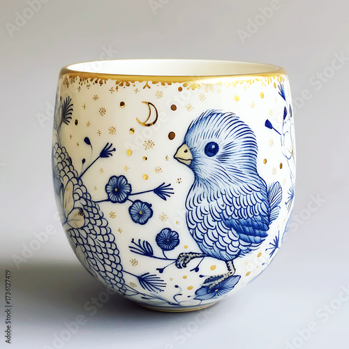 blue glass mini bowl