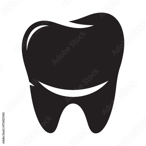 Tooth dental logo design on white background