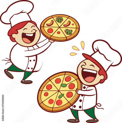 chef with pizza