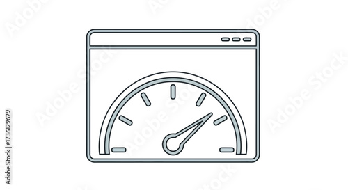 Website speed test, indicating performance