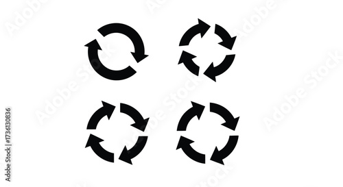 Circular arrows indicating a process of continuous cycle