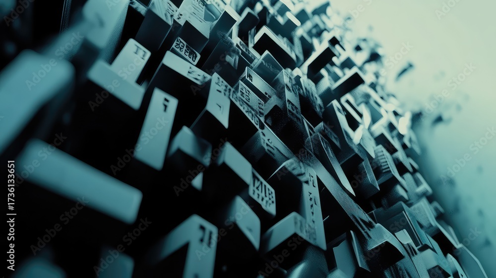 Obraz premium Digital circuit board abstract labyrinth creating complex data