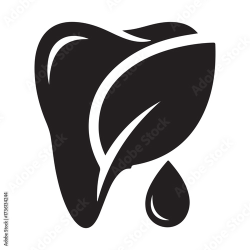 Tooth dental logo design on white background