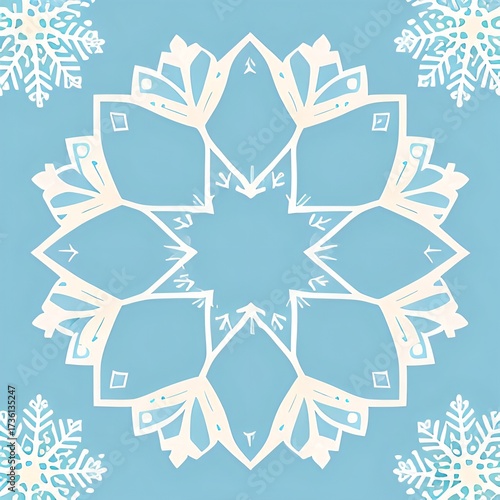 幾何学的な雪の結晶デザイン｜Geometric Snowflake Design