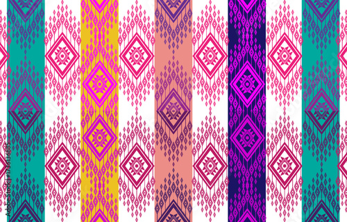 Thai pattern figure tribal Thai geometric ethnic oriental pattern traditional on background.Aztec style,embroidery,abstract,vector illustration.design for texture,fabric,clothing,wrapping,carpet.