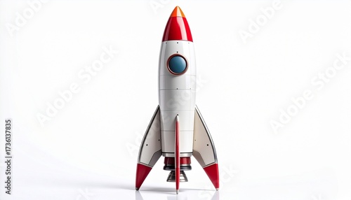 rocket on the white 