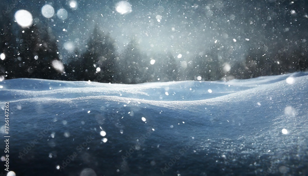 Naklejka premium winter landscape with snow