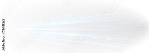 Light motion effect for banners. Blue lines. Speed ​​effect on blue background. Light, speed and motion lines on white background	
