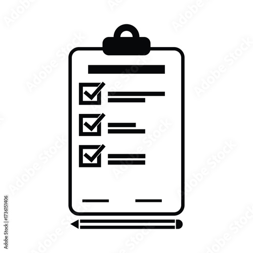 Checklist icon for a separate report summary on a white background