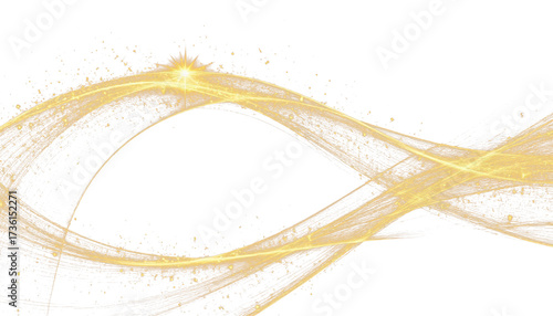 Golden wave of sparkling dust PNG on transparent background for universal design overlay.