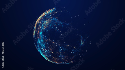 Abstract Digital Network Sphere