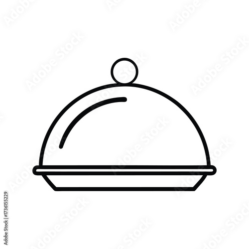 vector illustration of a restaurant cloche