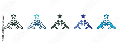 Competition Icon Set Multiple Style Of