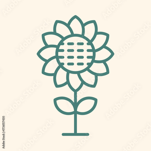 Sunflower trendy artwork design useful creative vector Illustration magnificent colorful background