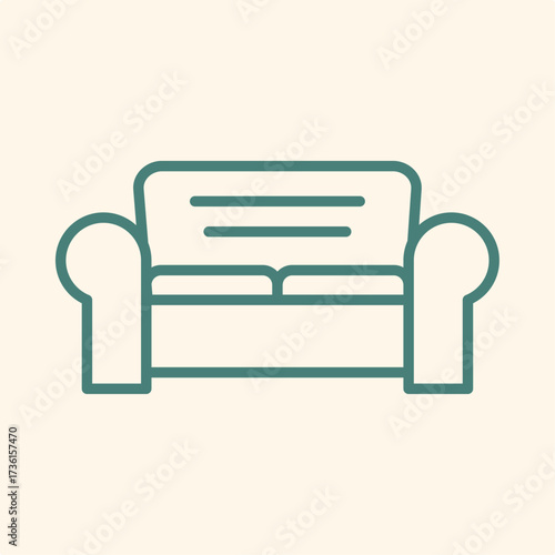 Sofa trendy artwork design useful creative vector Illustration magnificent colorful background