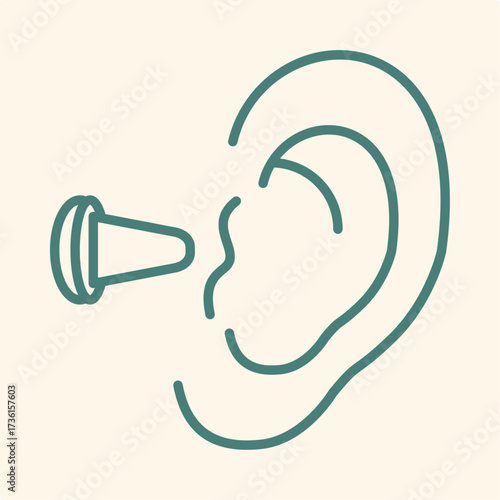 Ear Plug trendy artwork design useful creative vector Illustration magnificent colorful background