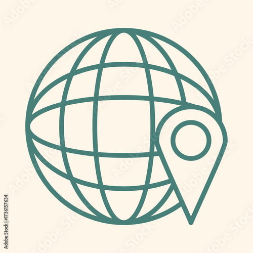 Worldwide Location trendy artwork design useful creative vector Illustration magnificent colorful background