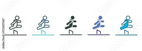 Hurdle Icon Set Multiple Style Of