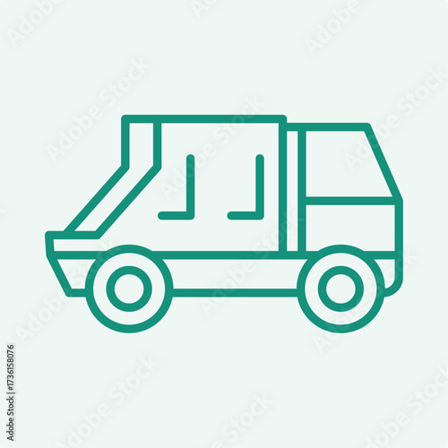 Recycling Truck trendy artwork design useful creative vector Illustration ravishing colorful background