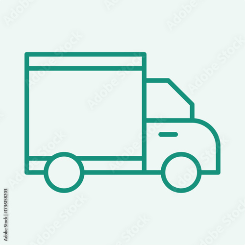 Delivery Truck trendy artwork design useful creative vector Illustration ravishing colorful background
