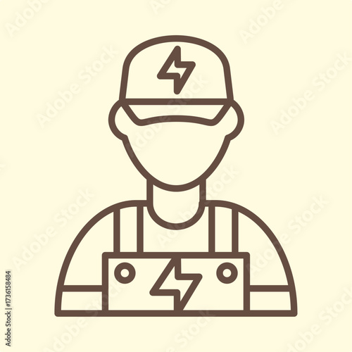 Electrician trendy artwork design useful creative vector Illustration perfect colorful background