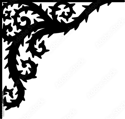 Halloween Thorn Vine Silhouette border frame background Decoration