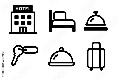 Vector Illustration of Hospitality Icons