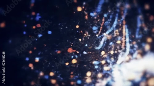 Wallpaper Mural Sparkling Nebula Blue & Gold Lights in Abstract Space Torontodigital.ca