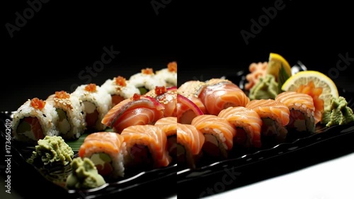 Wallpaper Mural Sushi Platter Close-Up of Japanese Cuisine & Flavors Torontodigital.ca