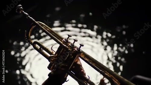 Wallpaper Mural Trumpet's Golden Glow Music in the Shadows Torontodigital.ca