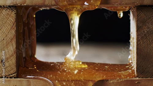 Wallpaper Mural Honey Pouring Sweet and Viscous Gold Torontodigital.ca