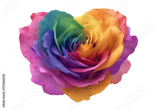 Heart-shaped rainbow rose (2)