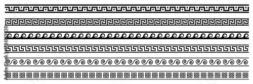 greek border art vector. devider, border, greek stroke vector. seamless line stroke