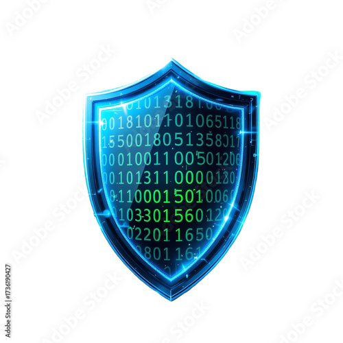 Protecting digital assets cybersecurity shield online space graphic design virtual environment digital concept