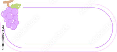 Cute Fruit Label Name Tag Frame Sweet Text Box