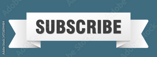 subscribe ribbon isolated on transparent background. subscribe ribbon