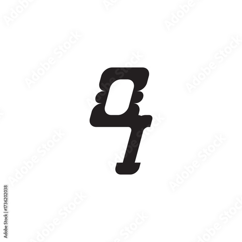 Initial Bold Logo Unique minimalist overlaping OI Monogram Simple Design Alphabet