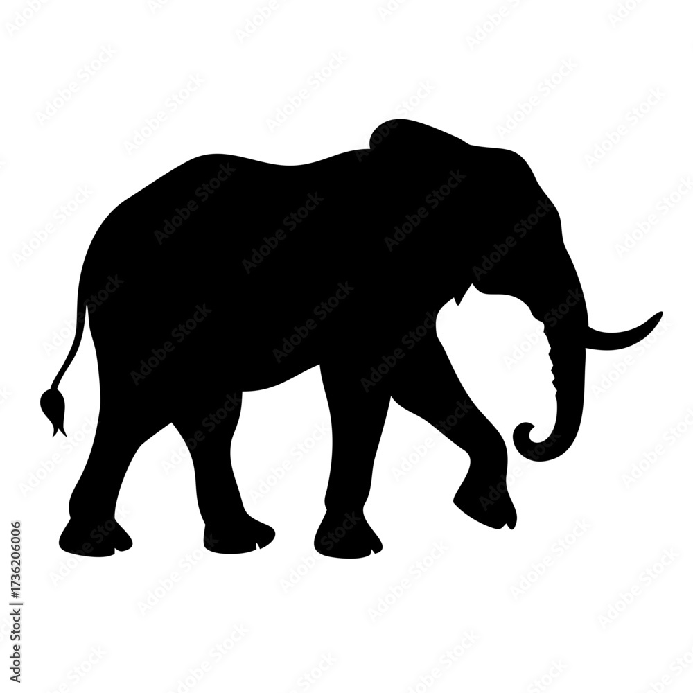 Obraz premium Wildlife Vector Illustration Silhouette of Wild Animals in Forest Safari Wildlife Vector Scene Jungle Wildlife Illustration Wild Animal Silhouette Collection