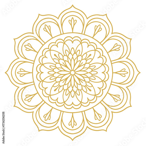 Round Mandala Design Vector