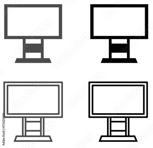 	電子黒板やホワイトボードのアイコン